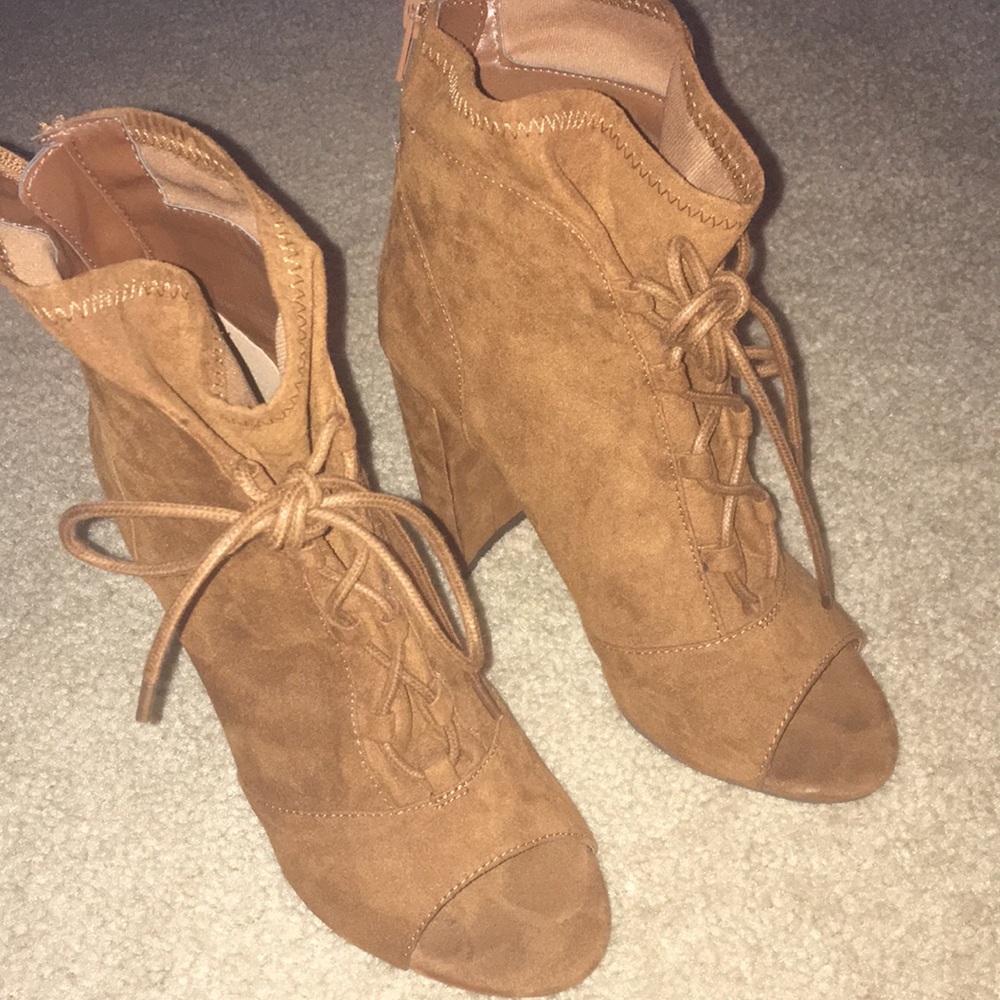 Open toe boots